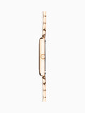 Ladies Rose Gold Tone Rectangular Stainless Steel Bracelet Watch 26mm