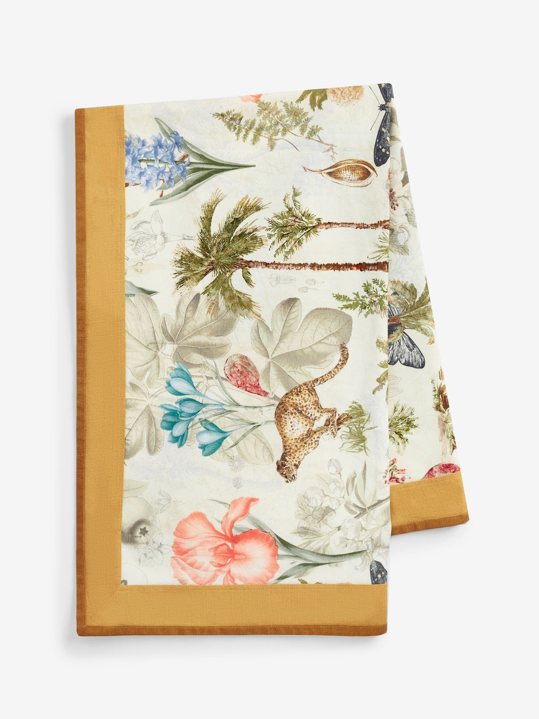 Clarke & Clarke Tropical Green/Natural Florence table cloth - British product