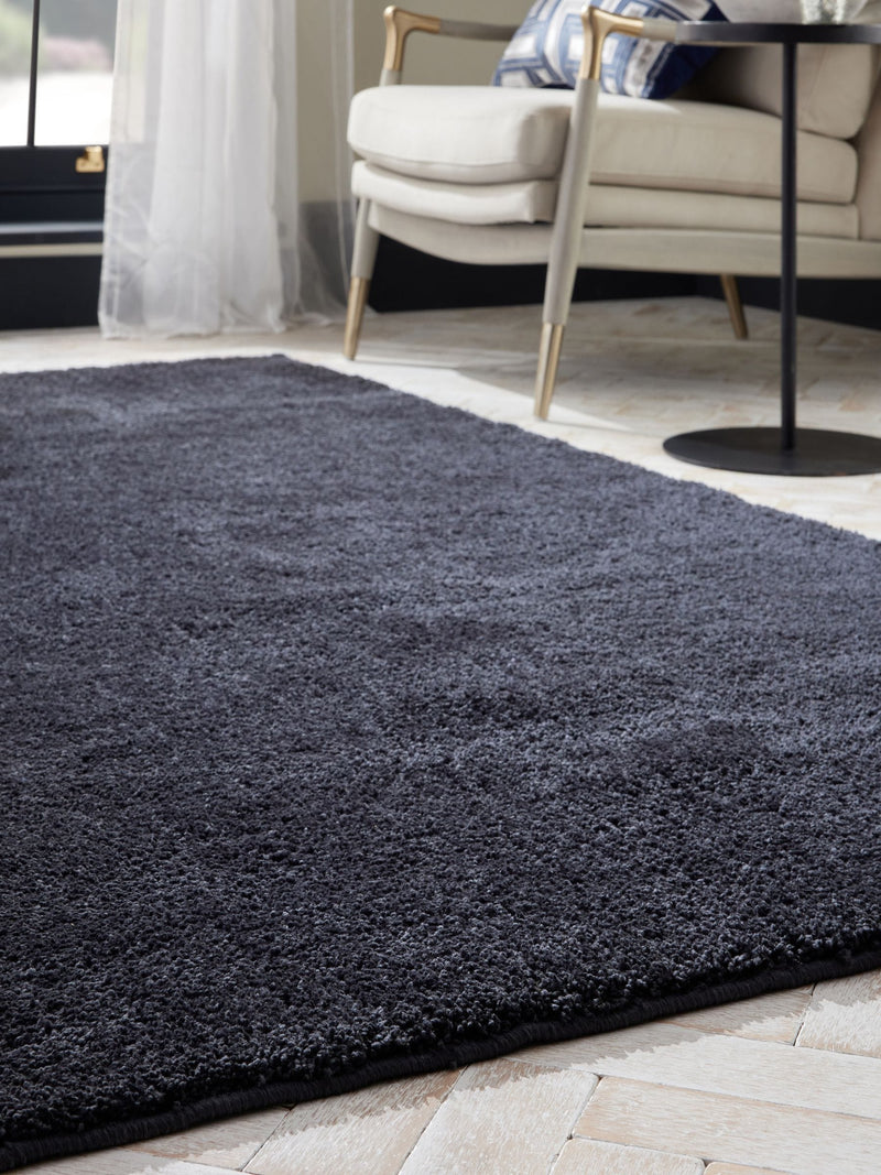 Navy Cosy Washable Shaggy Rug