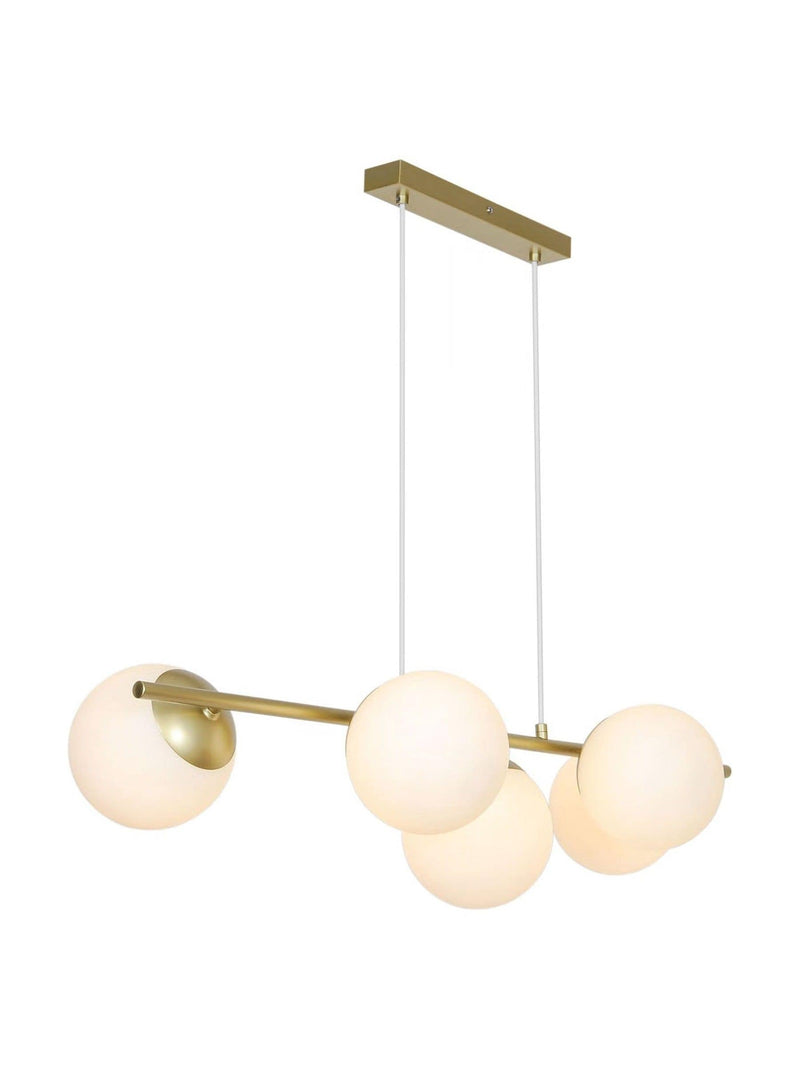 Nordlux Brass Lilly 5-spot pendant light - British product