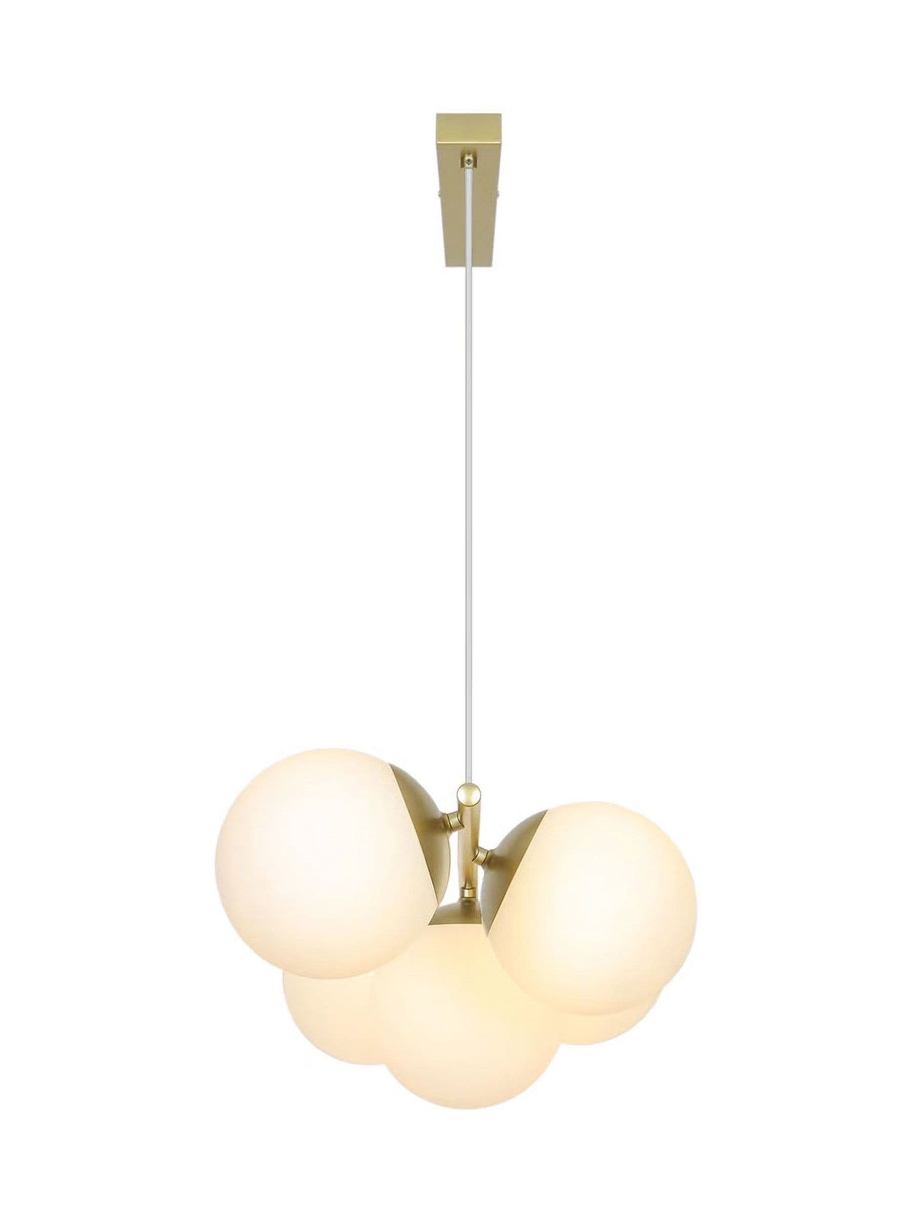 Nordlux Brass Lilly 5-spot pendant light - British product