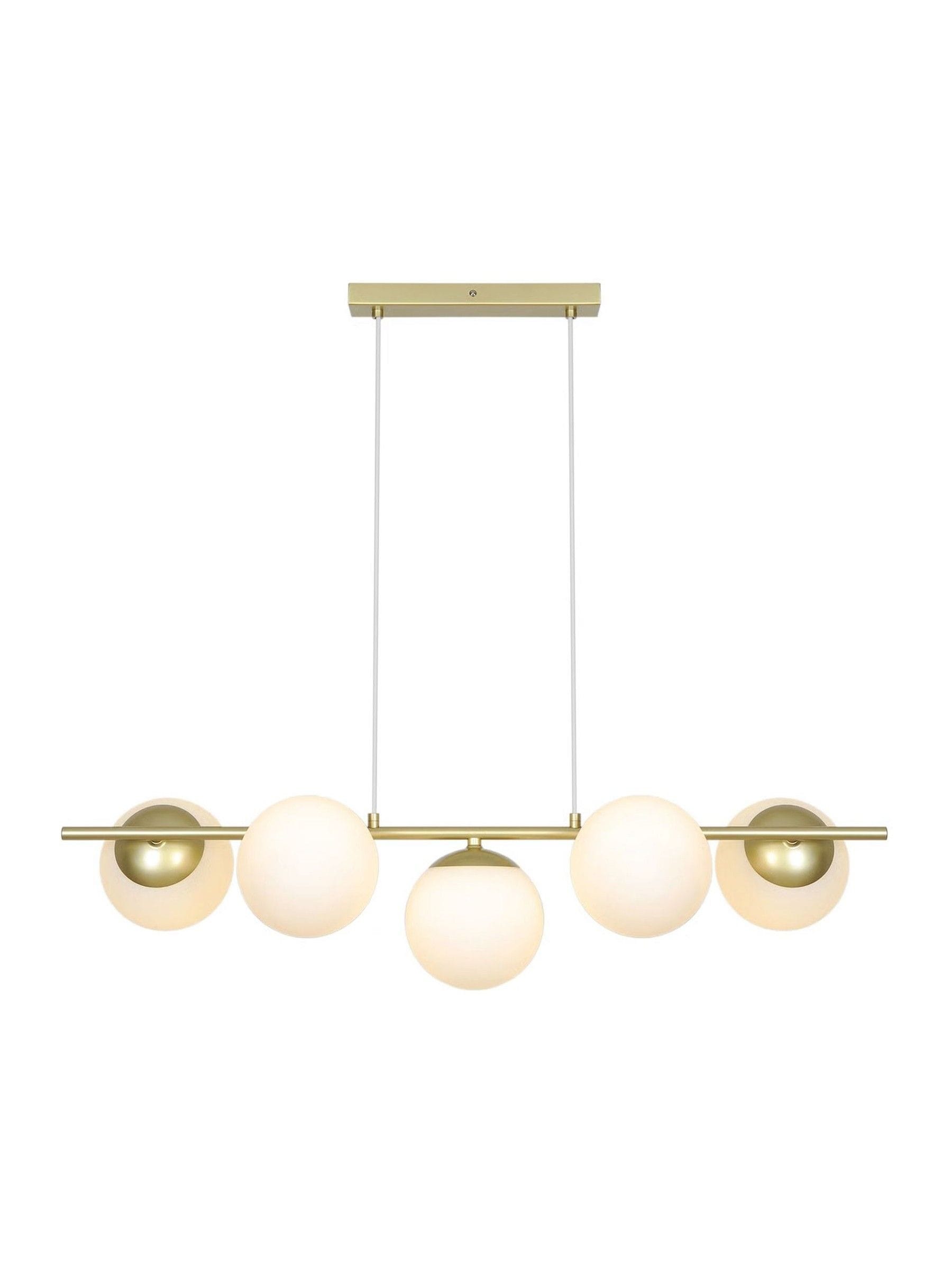 Nordlux Brass Lilly 5-spot pendant light - British product