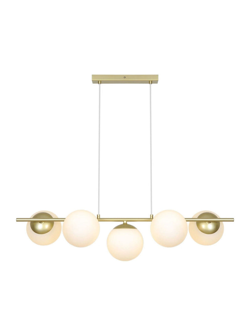 Nordlux Brass Lilly 5-spot pendant light - British product