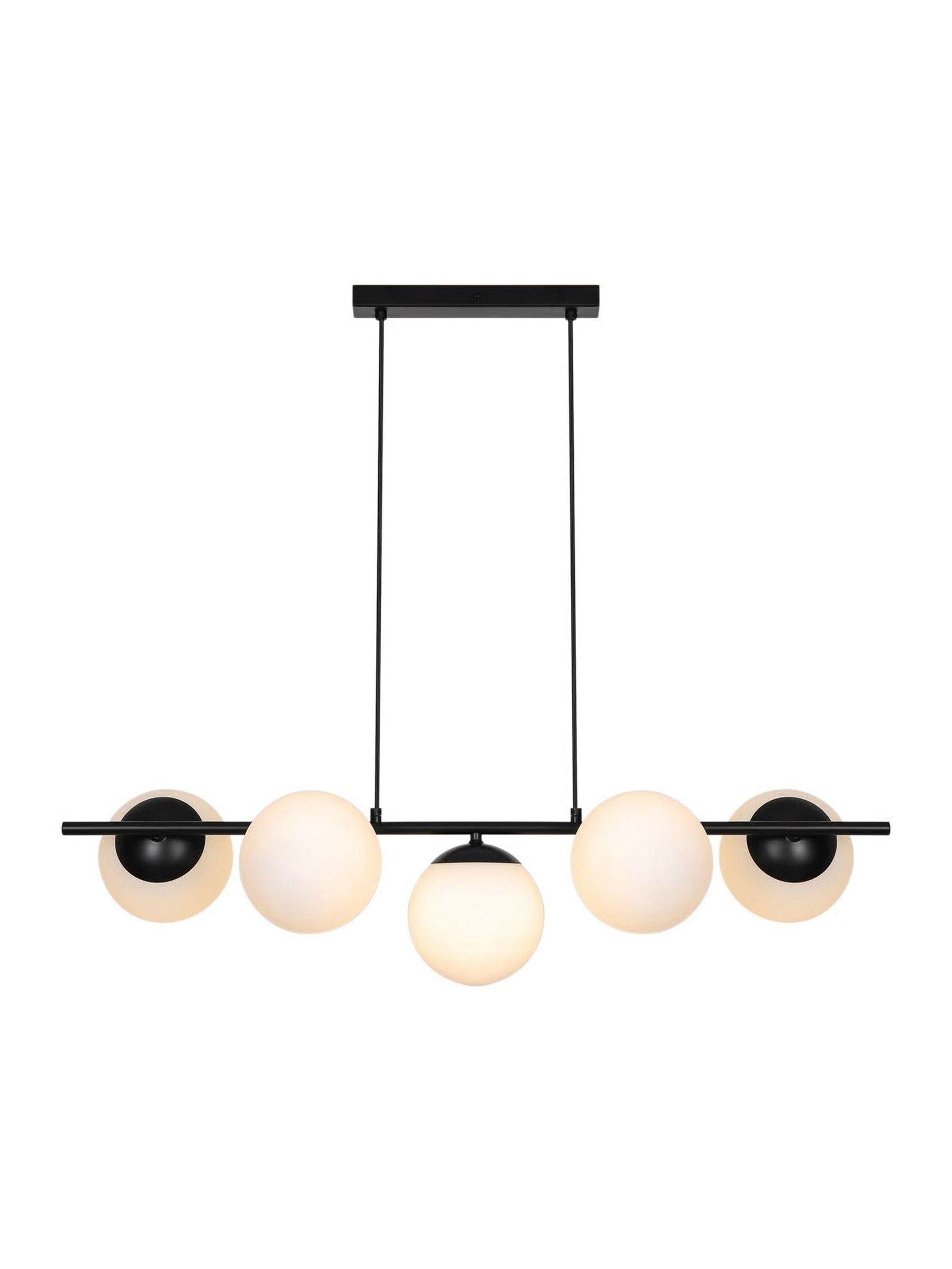 Nordlux Black Lilly five-spot pendant ceiling light, UK version