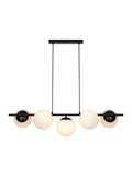Nordlux Black Lilly five-spot pendant ceiling light, UK version