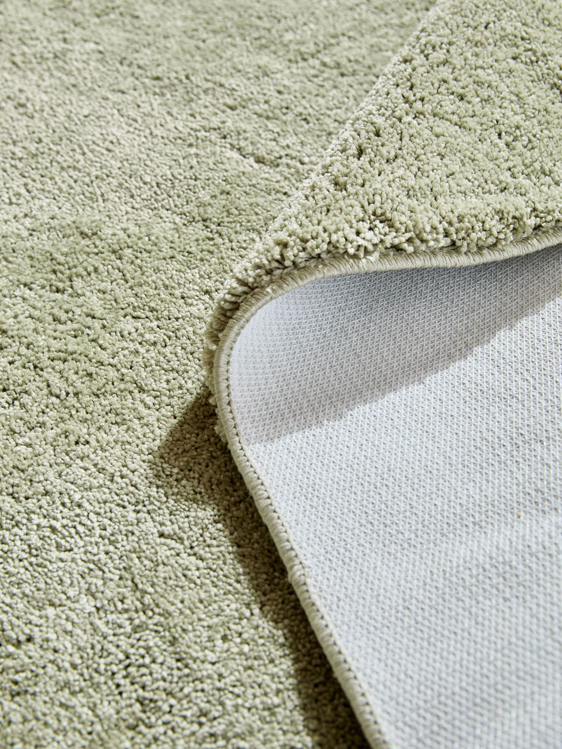 Sage Green Cosy Washable Shaggy Rug, imported from the UK