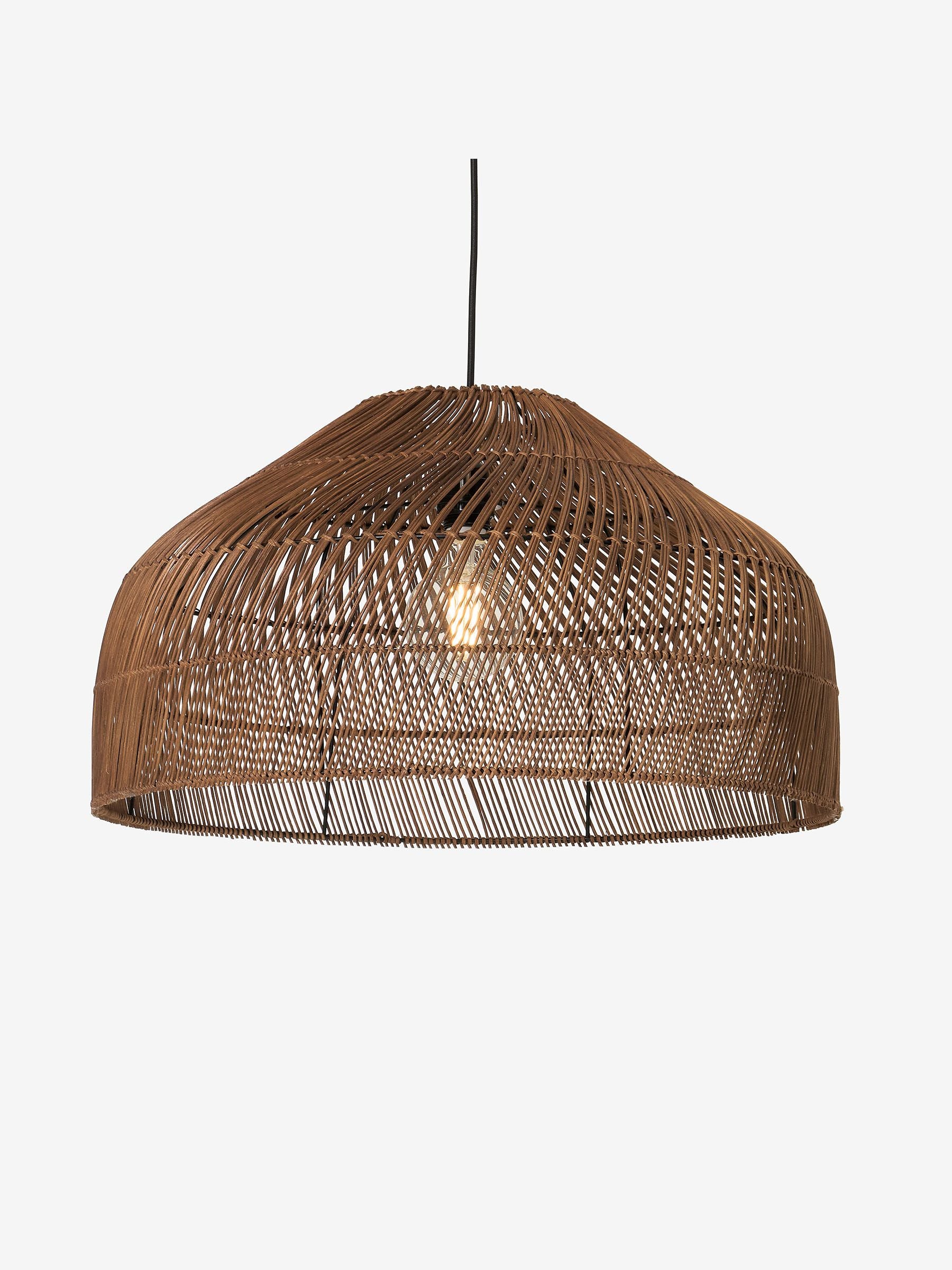 MADE.COM dark rattan large lamp shade (British brand)