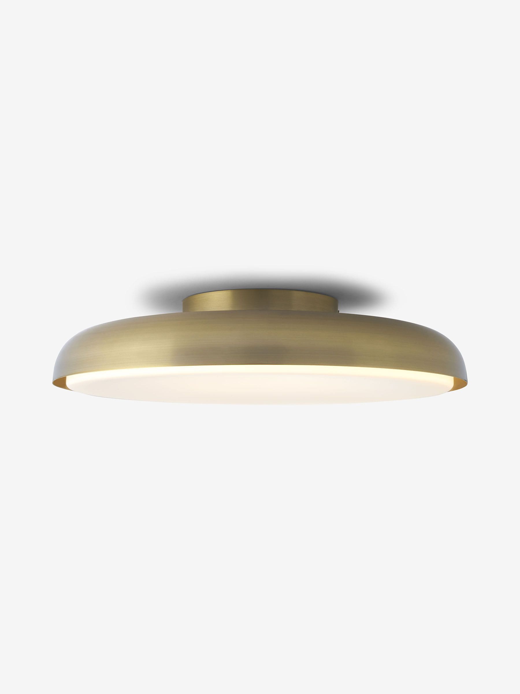 MADE.COM Nura flush ceiling light in brass - British product