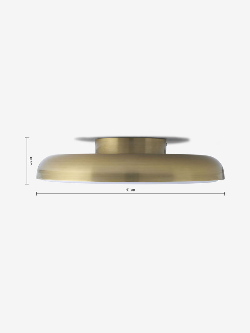 MADE.COM Nura flush ceiling light in brass - British product