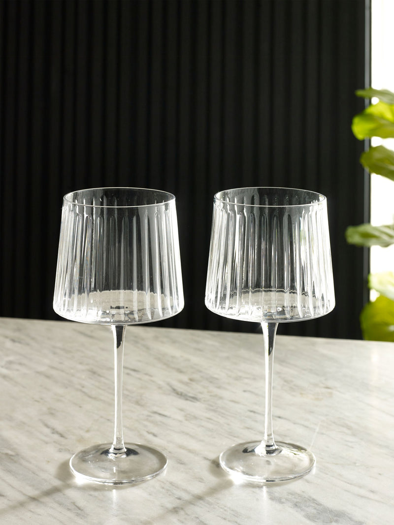 Set of 2 Clear Collins Gin Glasses