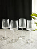 Clear Collins wine glasses set of 4 with 22.5cm height (British brand)