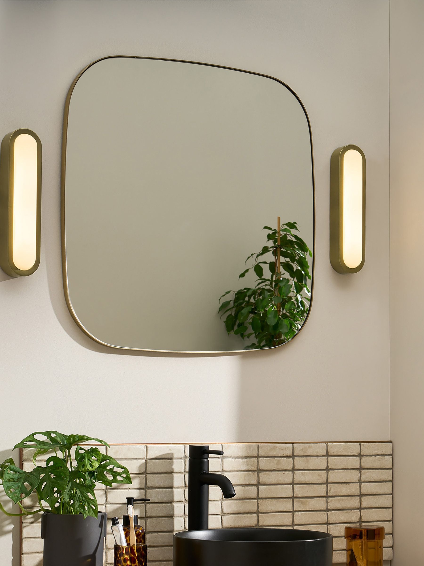 MADE.COM Nura flush bathroom wall light 33cm (British brand)
