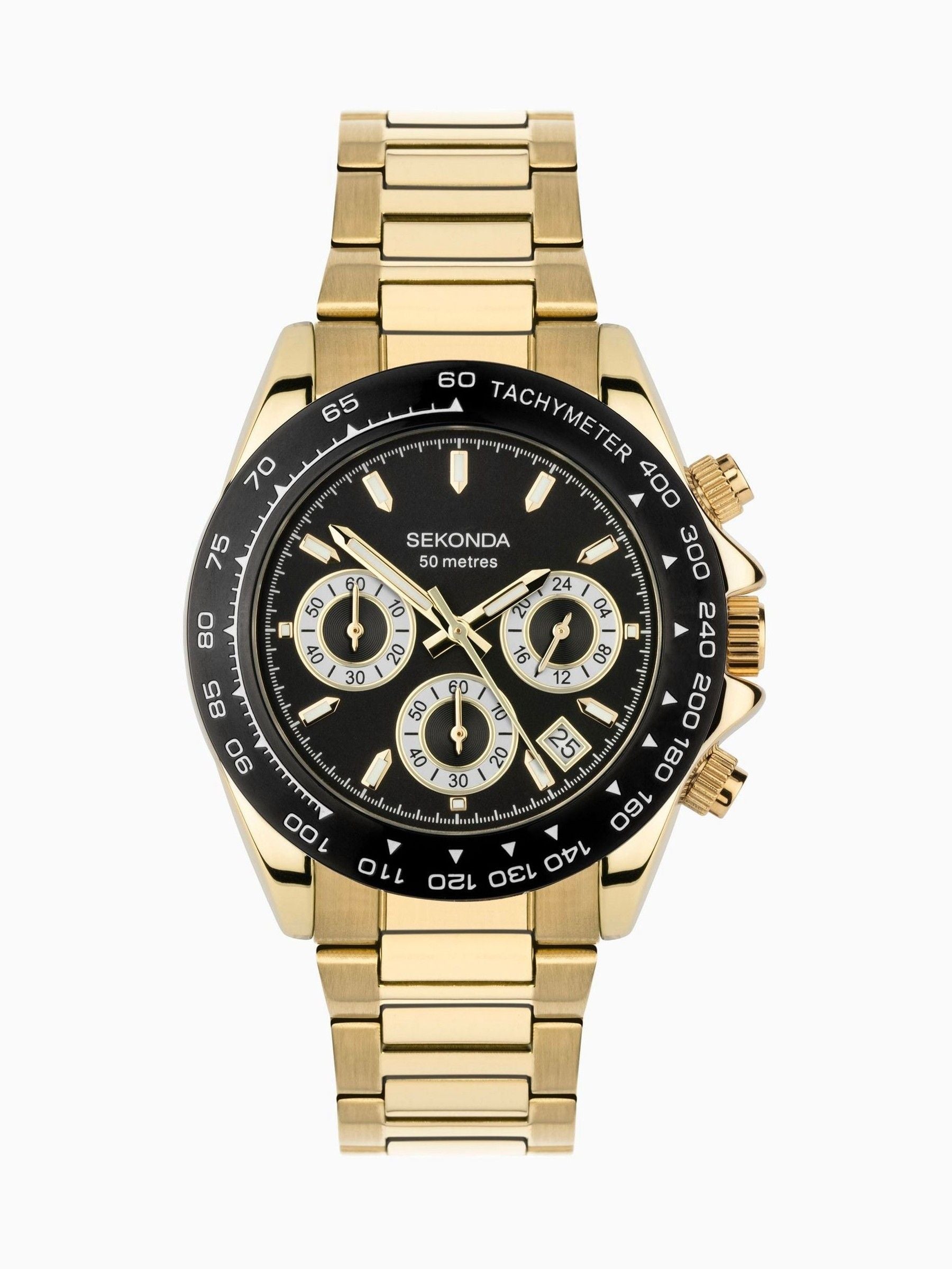 Sekonda Gold Circuit 39mm analogue watch (British brand)