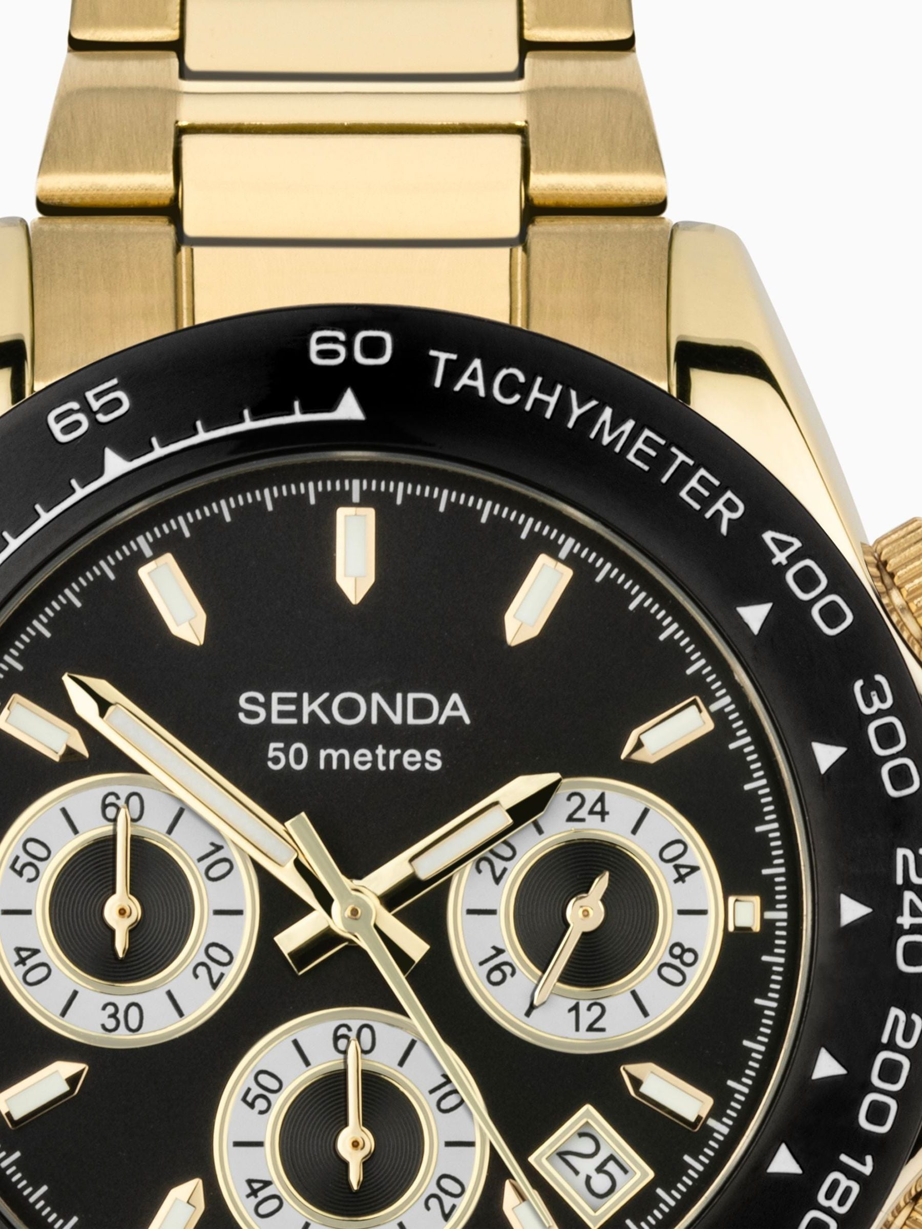 Sekonda Gold Circuit 39mm analogue watch (British brand)