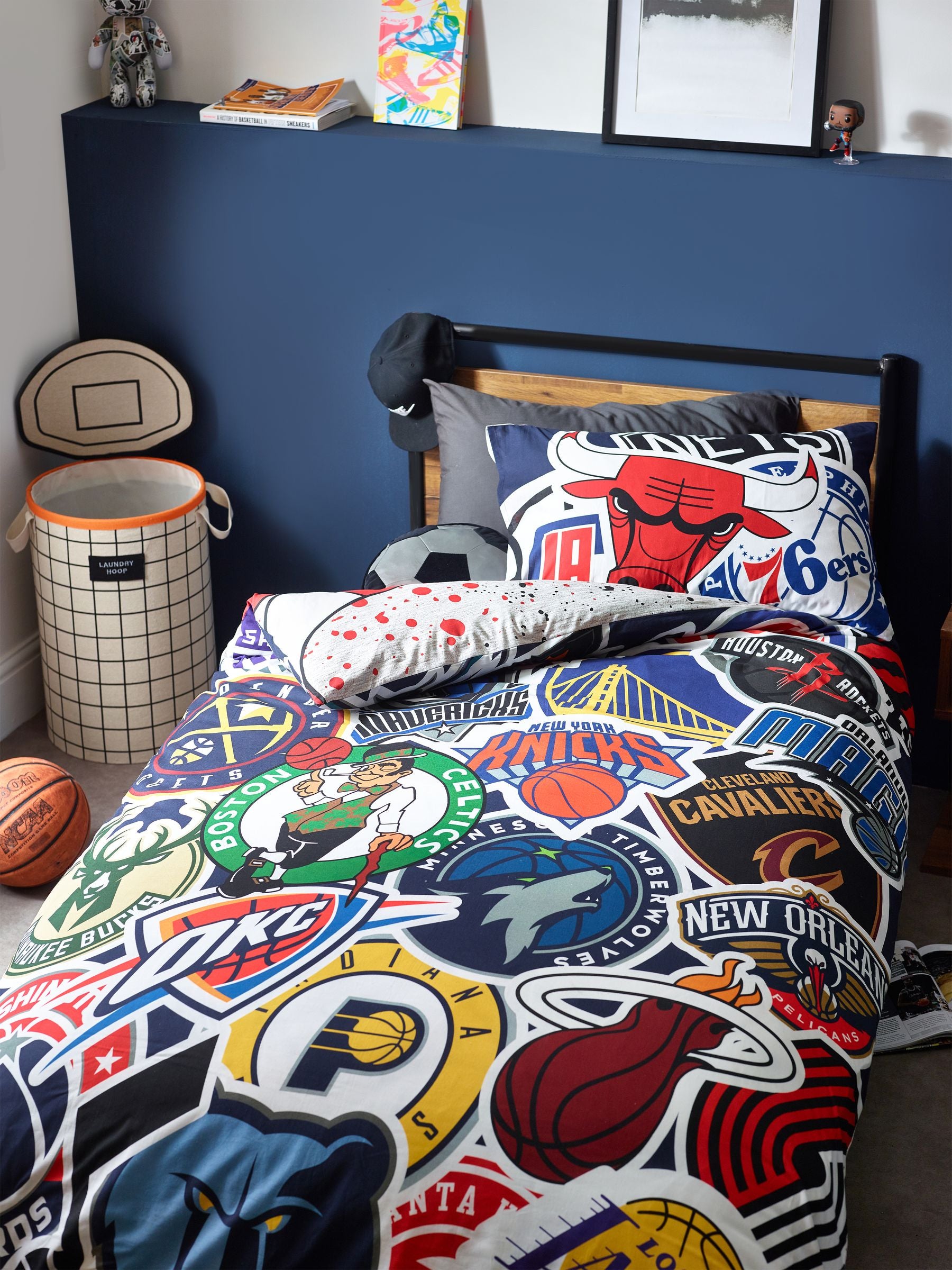 NEXT NBA single duvet cover and pillowcase set, imported from the UK
