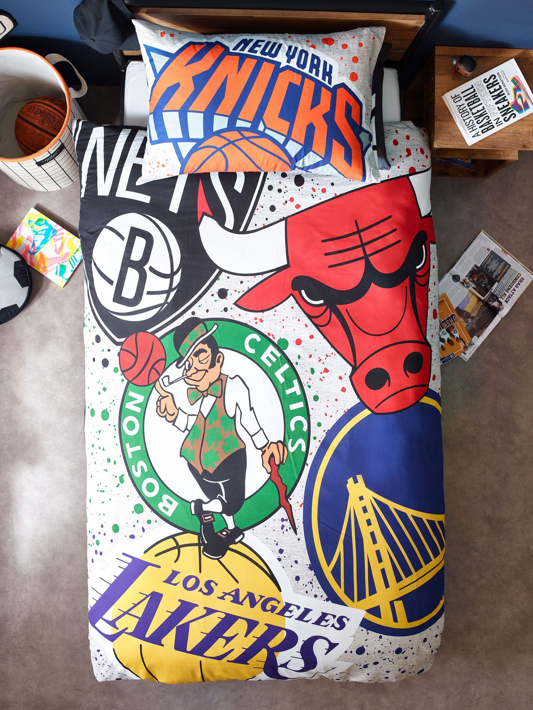 NEXT NBA single duvet cover and pillowcase set, imported from the UK