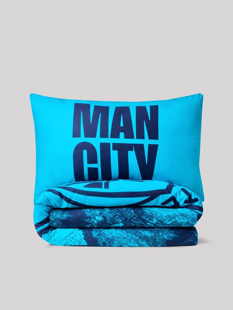 NEXT Blue Manchester City single duvet cover and pillowcase set - British product