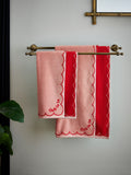 Rockett St George pink and red Ooh La La slogan towel, UK version
