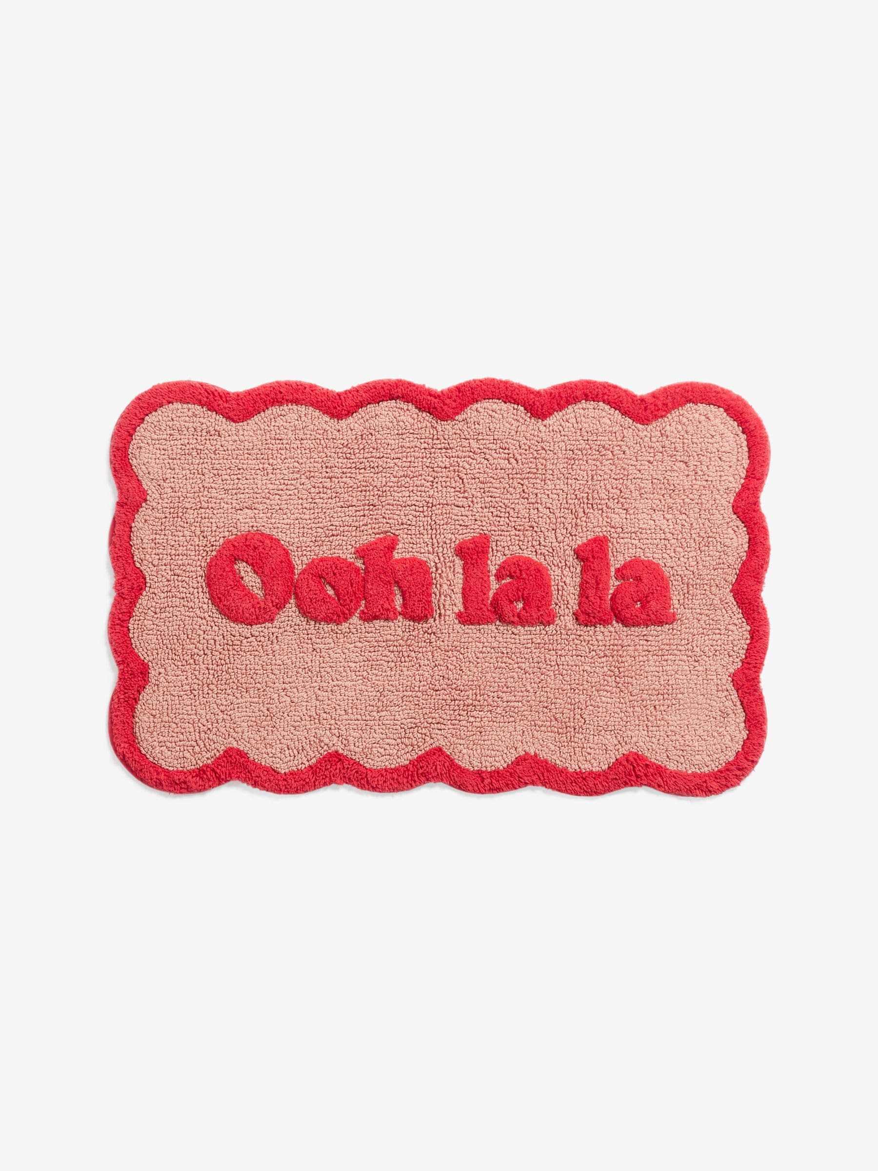 Rockett St George Ooh La La slogan bath mat 50x80cm - British product