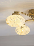 Brass Confetti Glass flush ceiling light 50cm, UK version