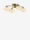 Brass Confetti Glass flush ceiling light 50cm, UK version