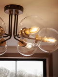 Jackson 6-light flush ceiling light 60cm - British product