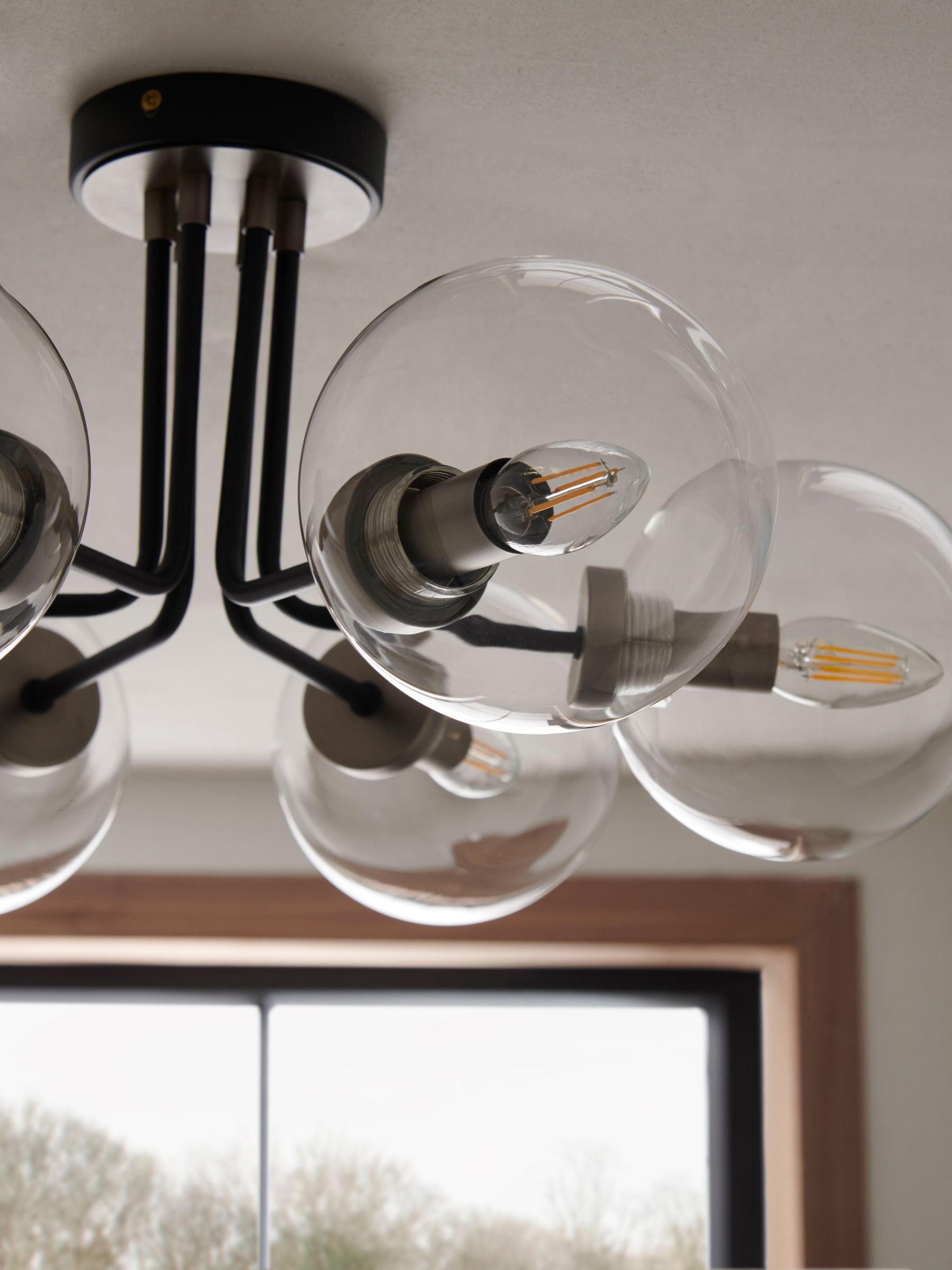 Jackson 6-light flush ceiling light 60cm - British product