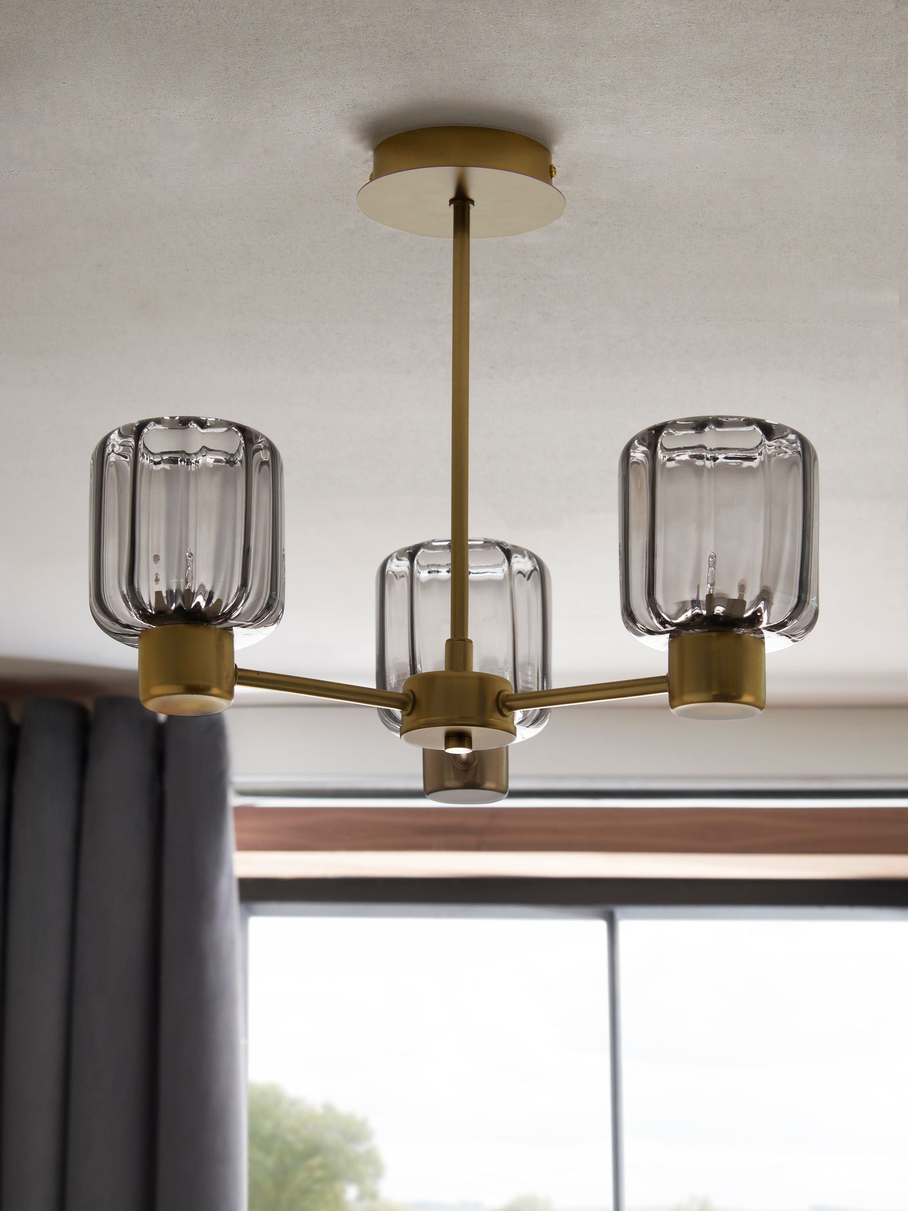 Jensen ceiling light 3 light flush fitting 42cm - British product