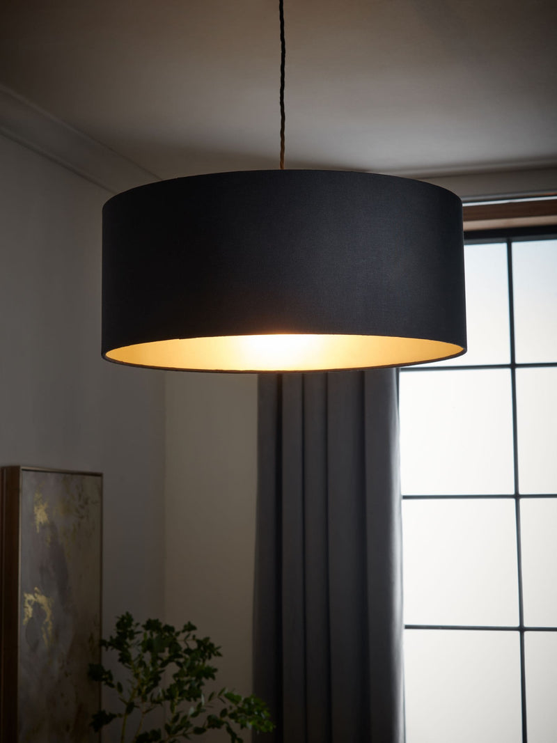 Next Champagne Gold Rico Easy Fit Drum Ceiling Light Shade