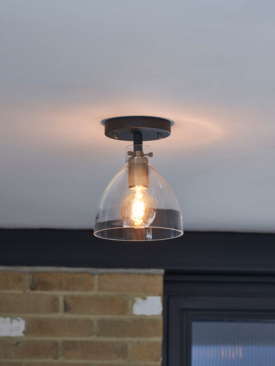 Next Houston Black Flush Fitting Ceiling Light- Buy online at McGrocer