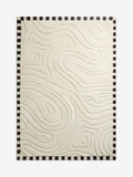 Rockett St George cream retro curve wool tufted rug, UK version