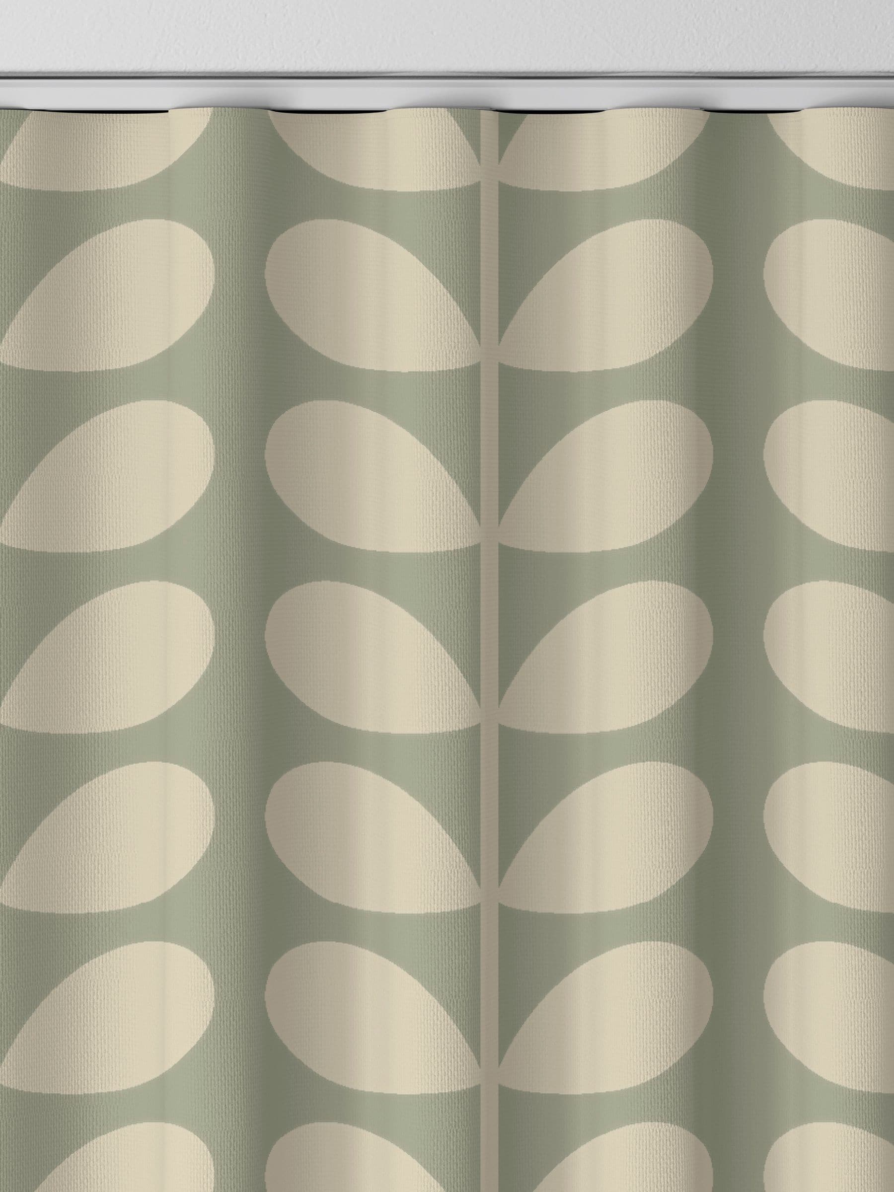 Orla Kiely Solid Stem Vorhänge in Kiesel und Creme - Britisches Produkt