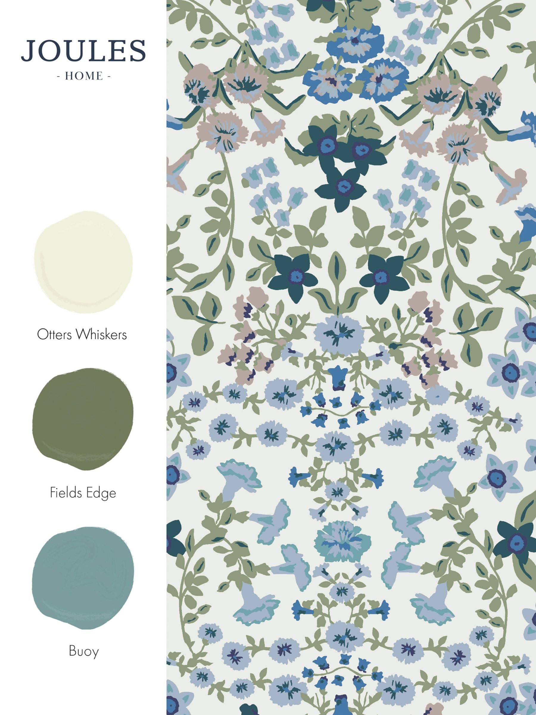 Joules creme Gitter Kleines Blumenmuster Tapetenmuster, importiert aus dem Vereinigten Königreich