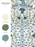 Joules creme Gitter Kleines Blumenmuster Tapetenmuster, importiert aus dem Vereinigten Königreich