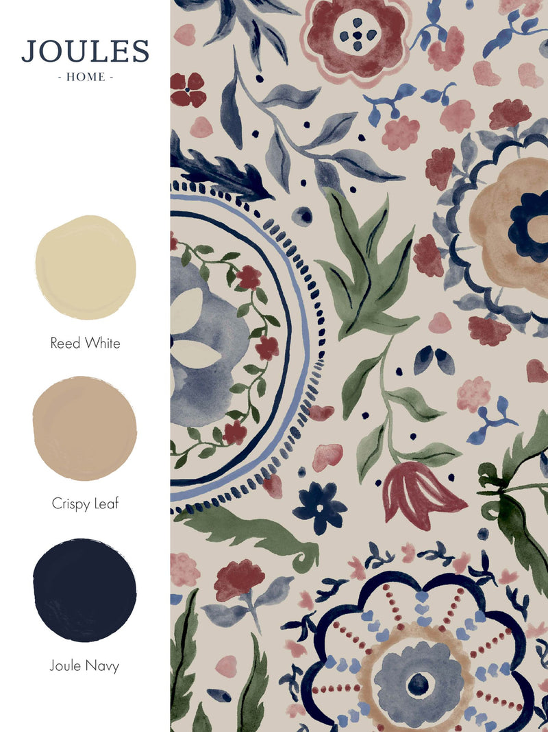 Joules festival flowers antique wallpaper sample - British product