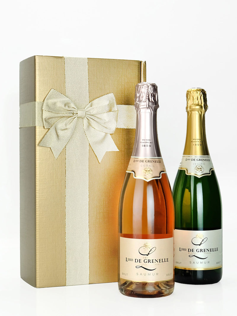 Louis de Grenelle sparkling wine gift set Brut and Rose 2x750ml, UK version