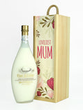 Le Bon Vin Lovliest Mum White Chocolate Liqueur, Wooden Gift Box