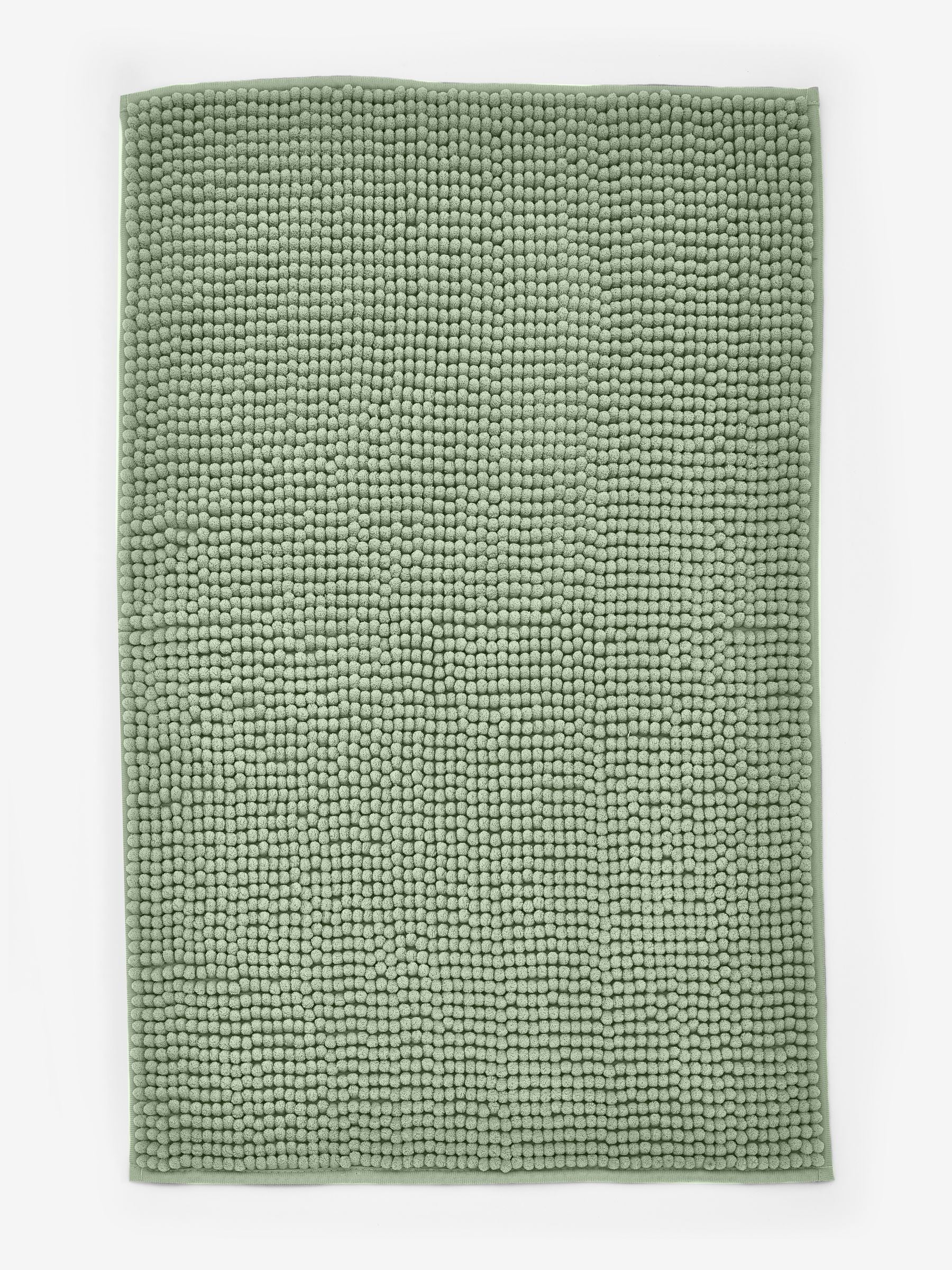 Sage green bobble bath mat 80cm x 50cm, imported from the UK