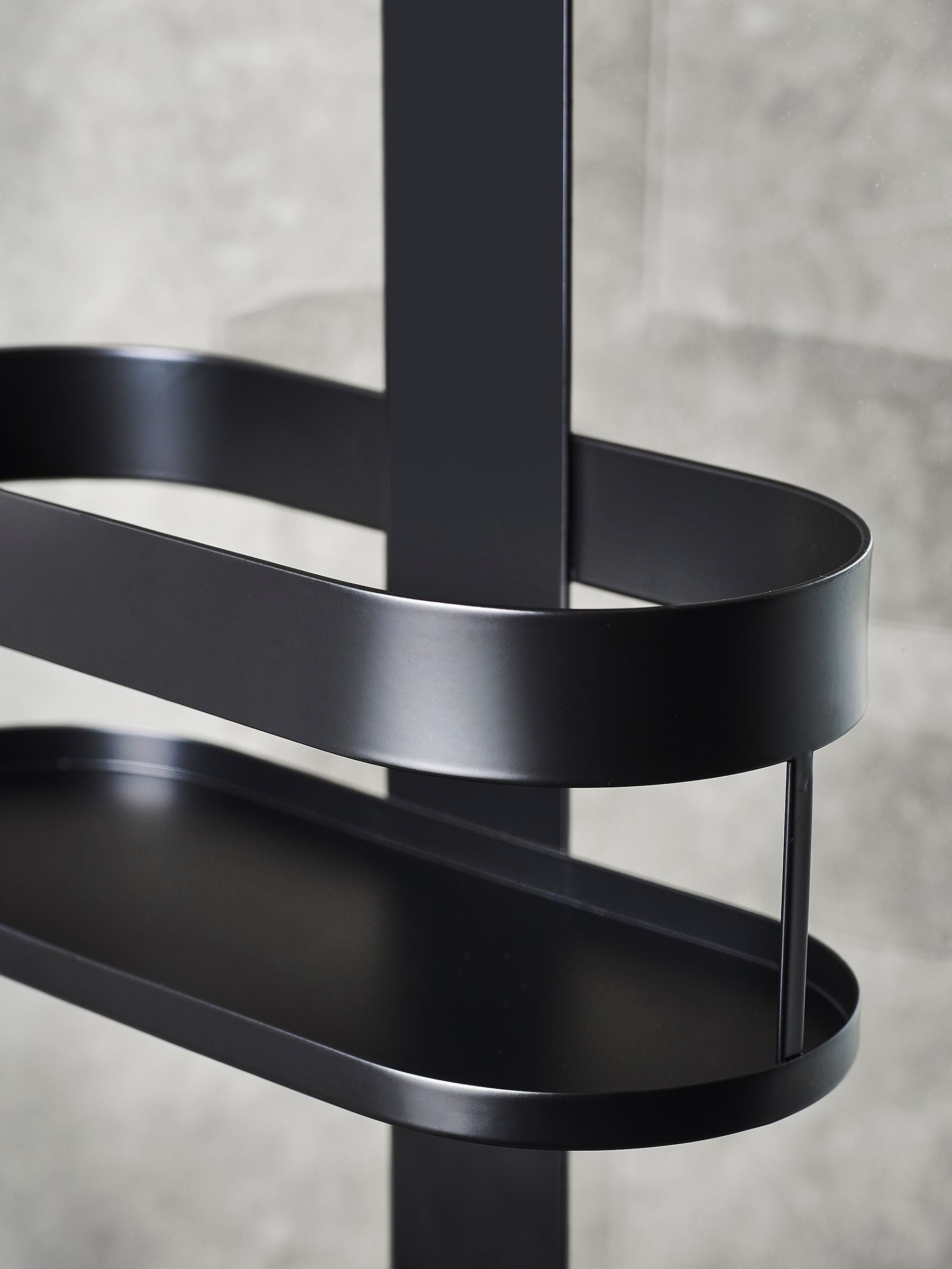 Black Shower Caddy with Wiper