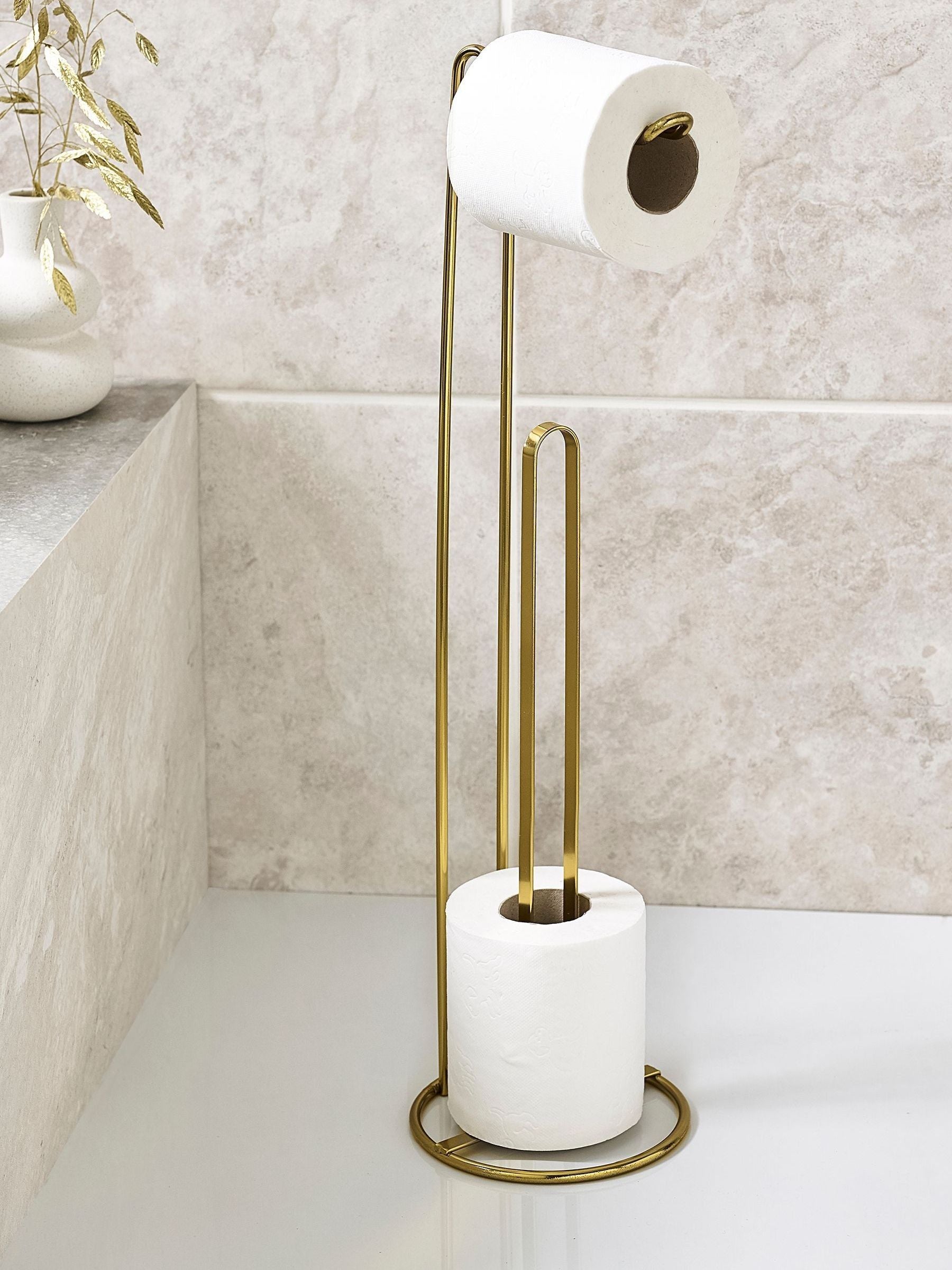 Gold Wire Toilet Roll Holder