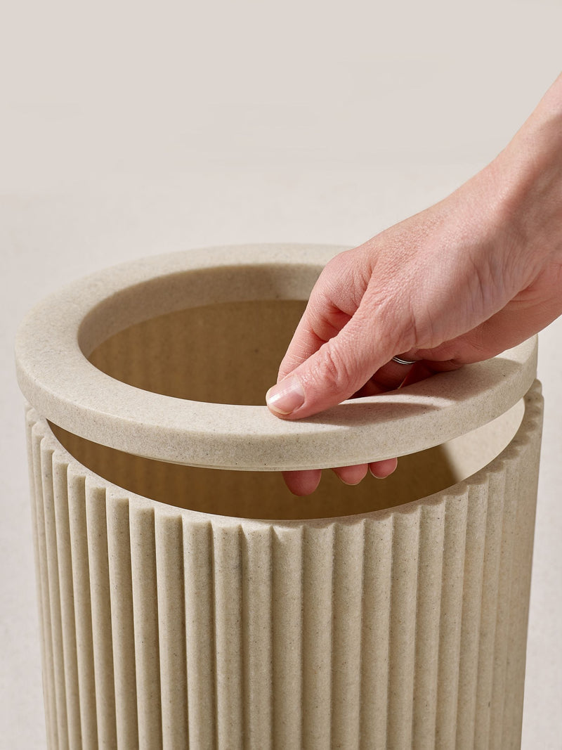Natural Resin Ribbed Bin