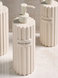 Natural rib refillable dispenser bottles set of 3, imported from the UK