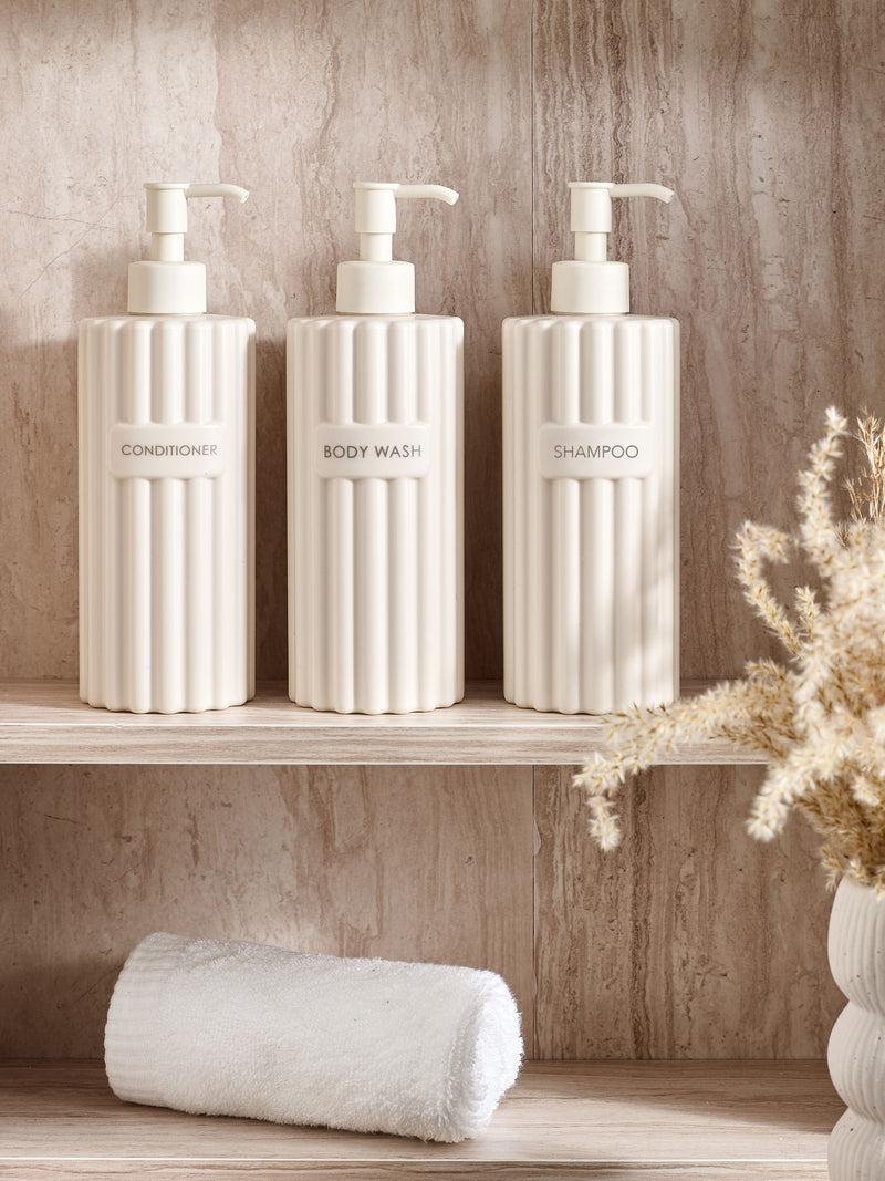 Natural Rib Refillable Dispenser Bottles