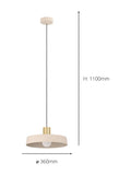 Eglo pendant ceiling light cream and brass angular 110cm, imported from the UK