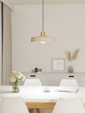 Eglo pendant ceiling light cream and brass angular 110cm, imported from the UK
