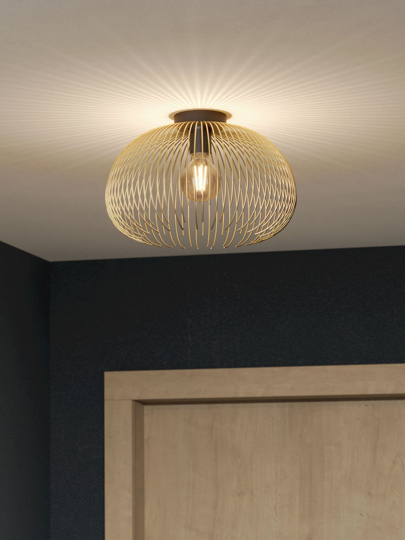 Eglo Gold Venezuela flush mount ceiling light, imported from the UK