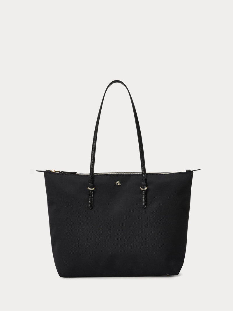 Lauren Ralph Lauren black Keaton nylon medium tote bag - British product