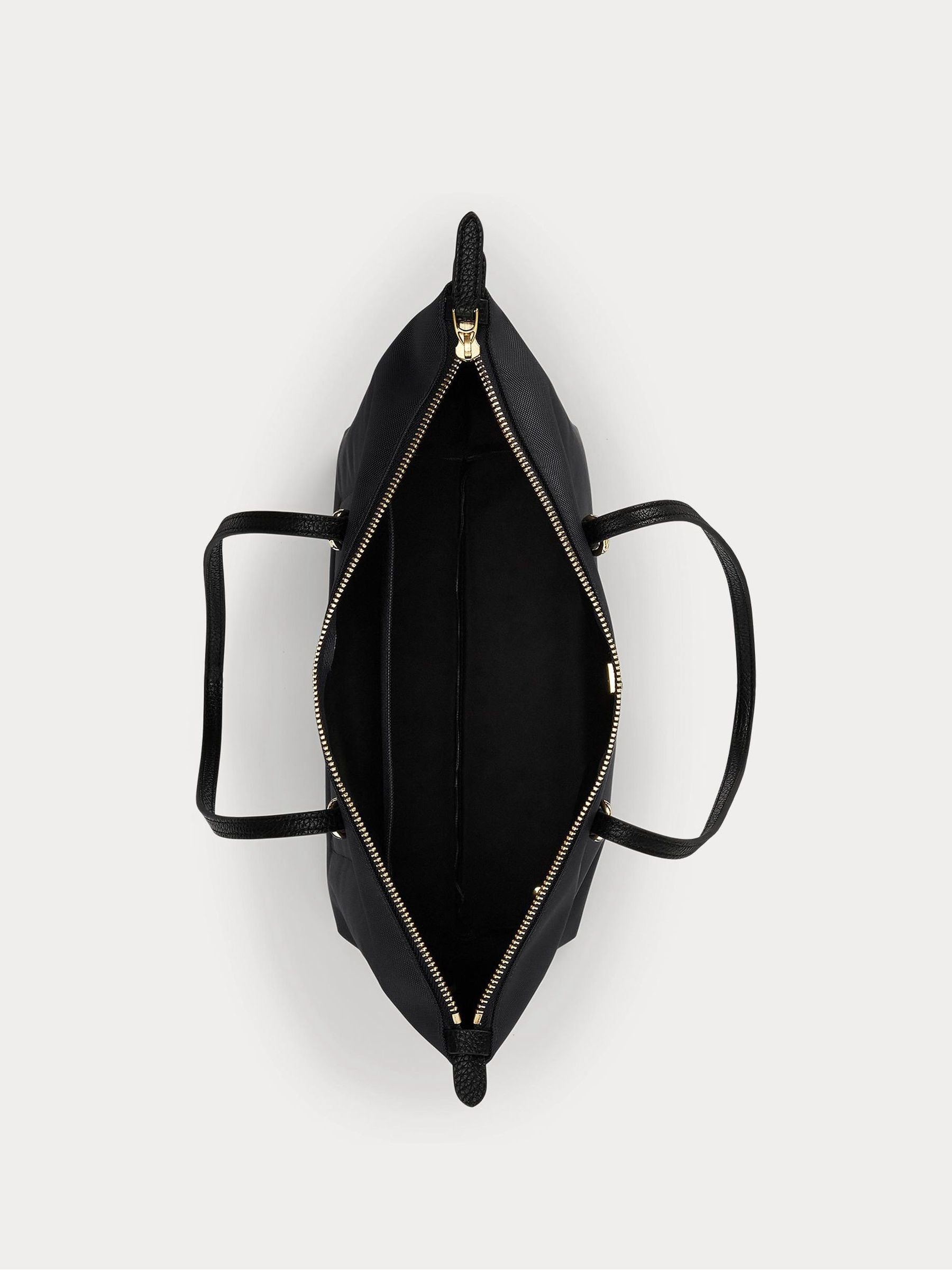 Lauren Ralph Lauren black Keaton nylon medium tote bag - British product