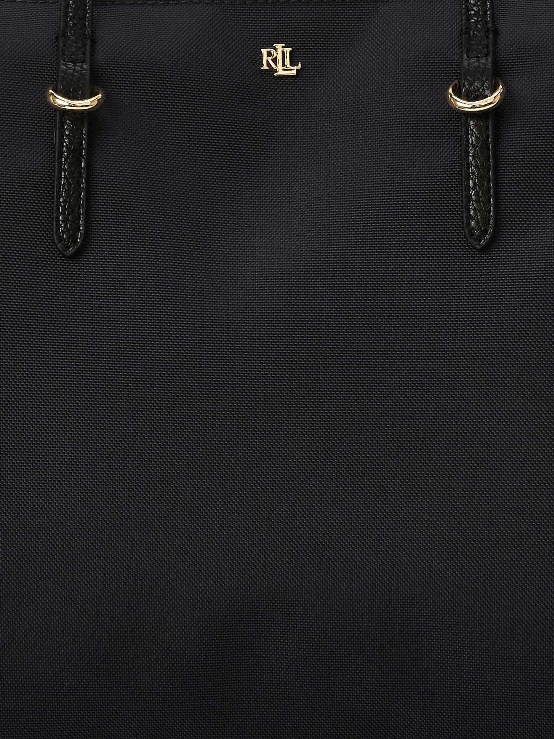 Lauren Ralph Lauren black Keaton nylon medium tote bag - British product