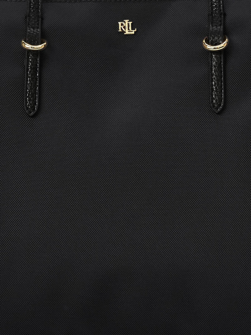 Lauren Ralph Lauren black Keaton nylon medium tote bag - British product